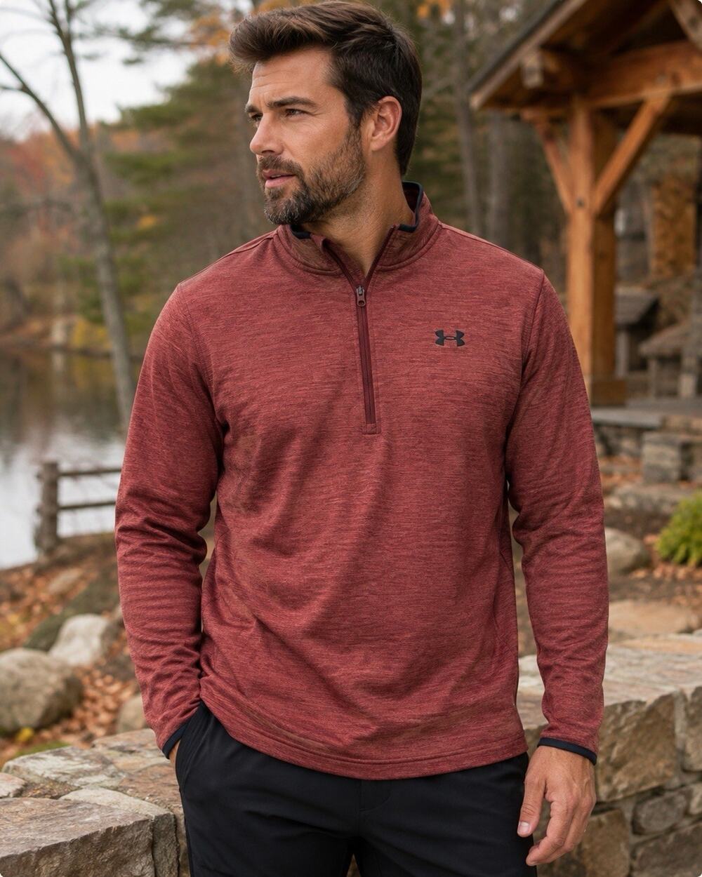 Under Armour Mens XL ColdGear Fleece 1/2 Zip Pullover